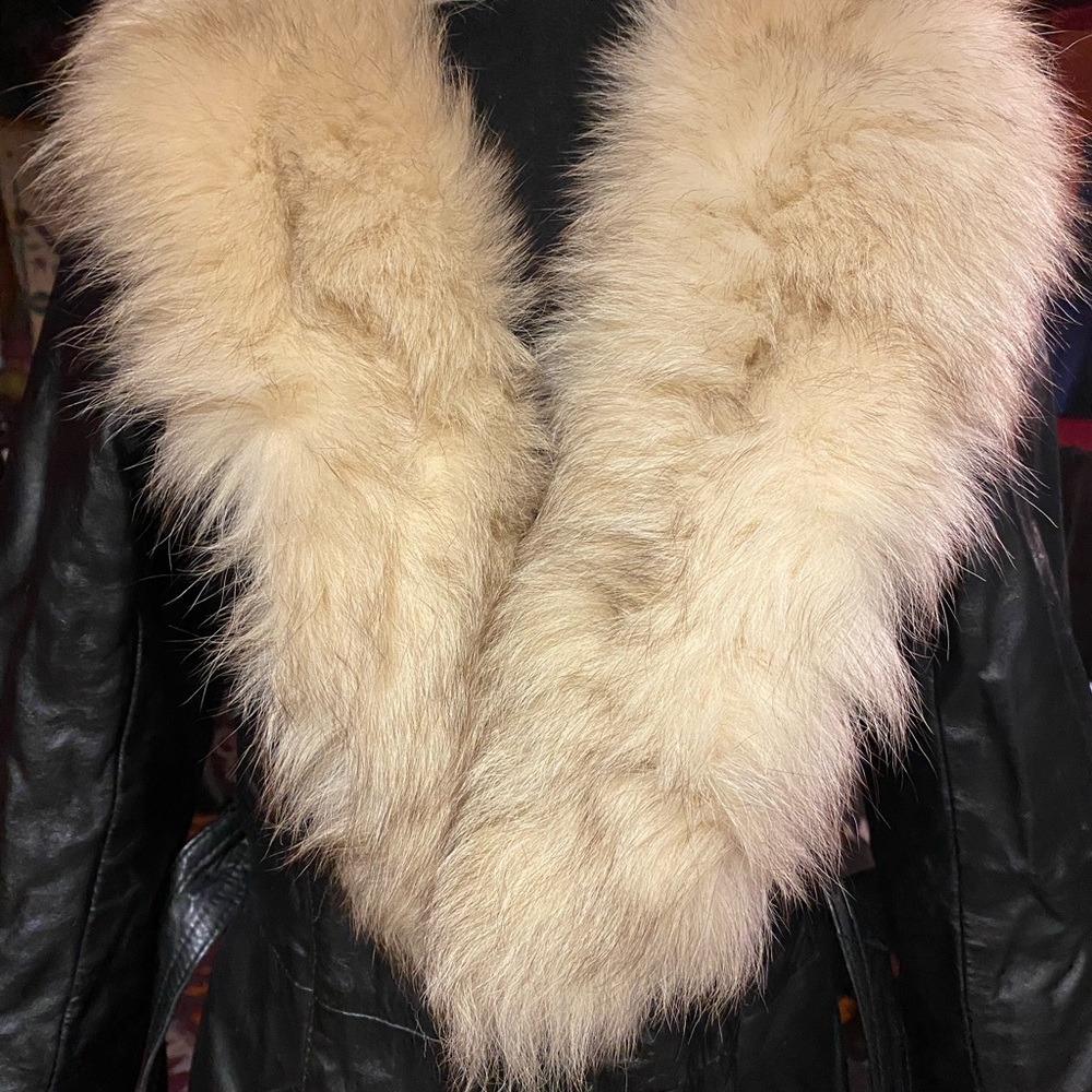 FOXY Vintage Black🖤Leather Jacket, S/M - Picture 4 of 6